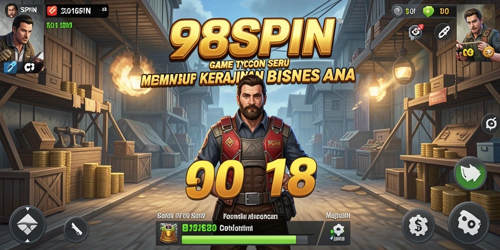 Tangkapan layar gameplay 98SPIN menampilkan manajemen bisnis yang seru.
