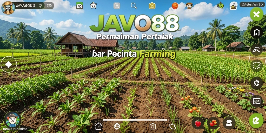 Tangkapan layar gameplay JAVO88 menampilkan aktivitas bertani yang seru dan menyenangkan.