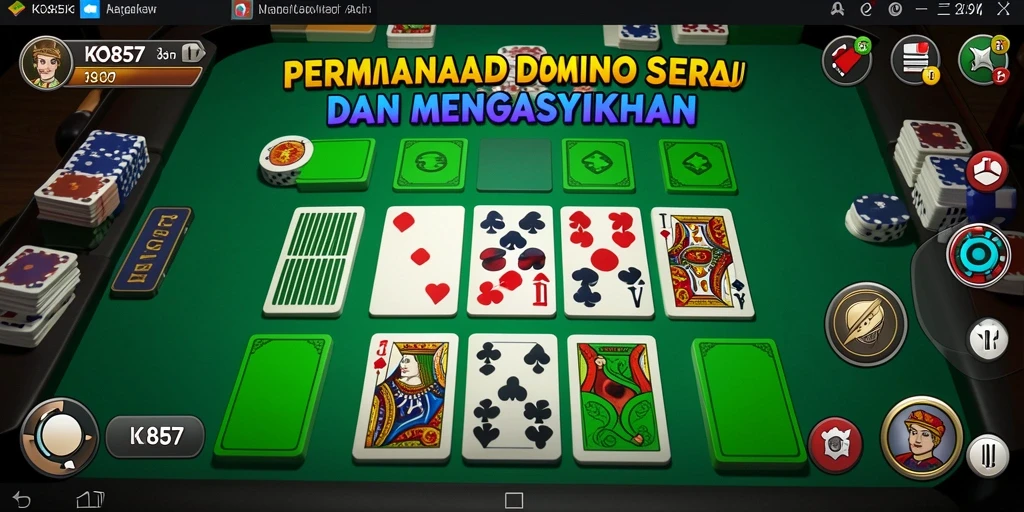 Tampilan gameplay menarik dari game Domino KO857.