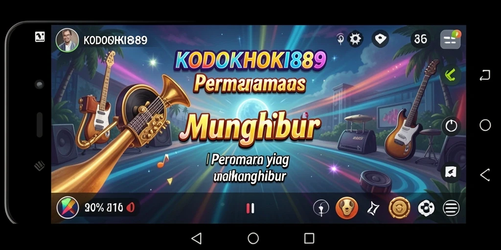 Tangkapan layar dari permainan musik KODOKHOKI889 yang menampilkan gameplay yang seru.
