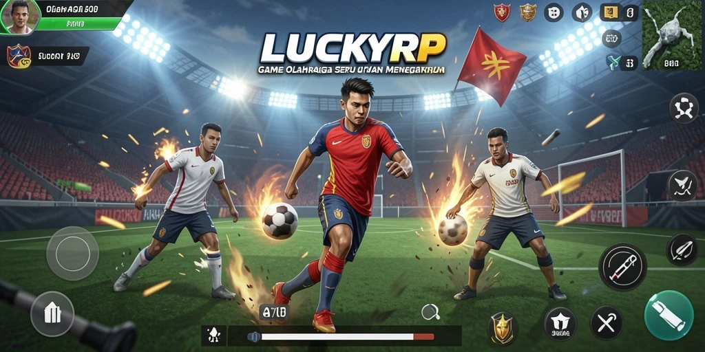 Tampilan gameplay menarik dari LUCKYRP dengan aksi olahraga seru.