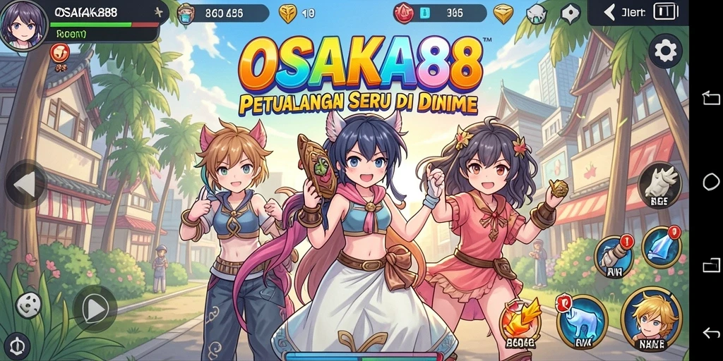 Gameplay menakjubkan dari OSAKA88 dengan karakter anime ikonik.