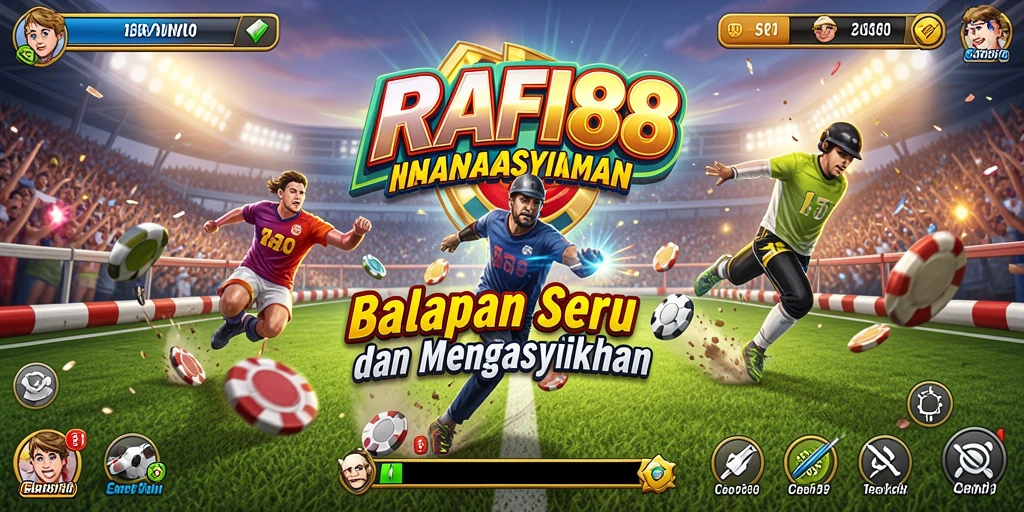 Tampilan gameplay yang mendebarkan dari RAFI88 saat beraksi di lintasan balap.