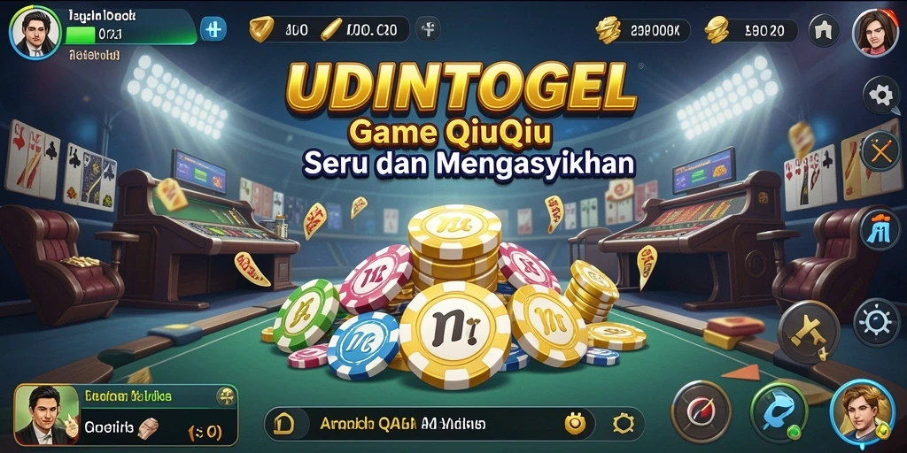 Tampilan permainan QiuQiu yang menegangkan di UDINTOGEL.