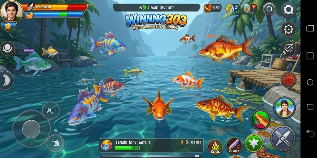 Tampilan gameplay seru dari WINNING303 saat menembak ikan.